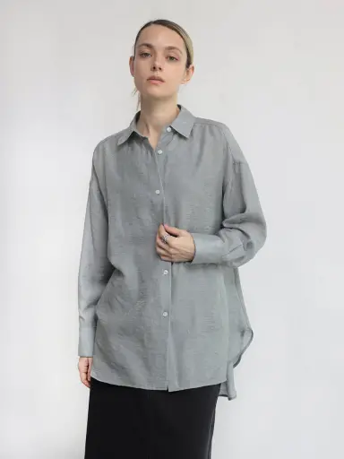 新品 定価17000円 aga アーガ バンドカラーシャツ ブラウス グレージュ Agaのシャツ/ブラウスの商品一覧｜ファッション通販のYAMADAYA STORE