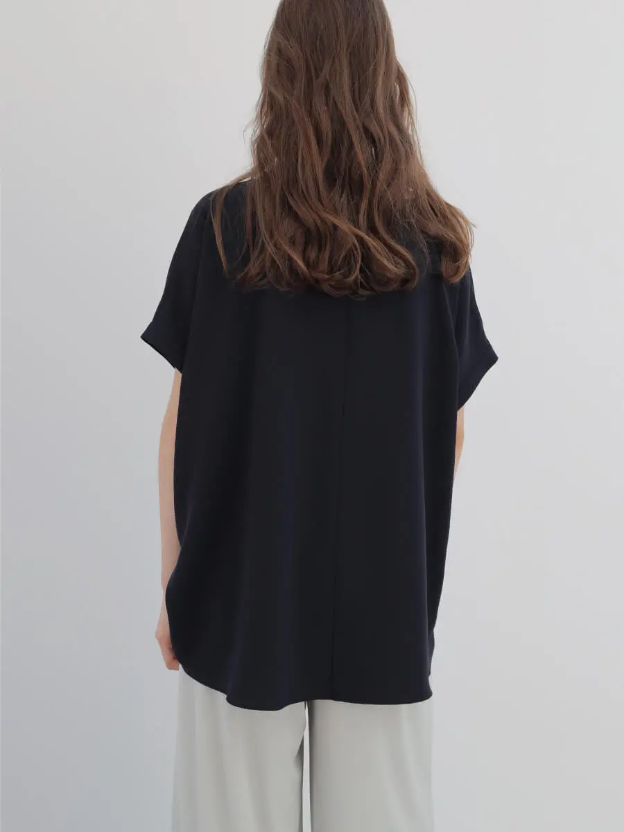 プレミアムジョーゼットキーネックブラウス - Aga - Aga｜YAMADAYA STORE