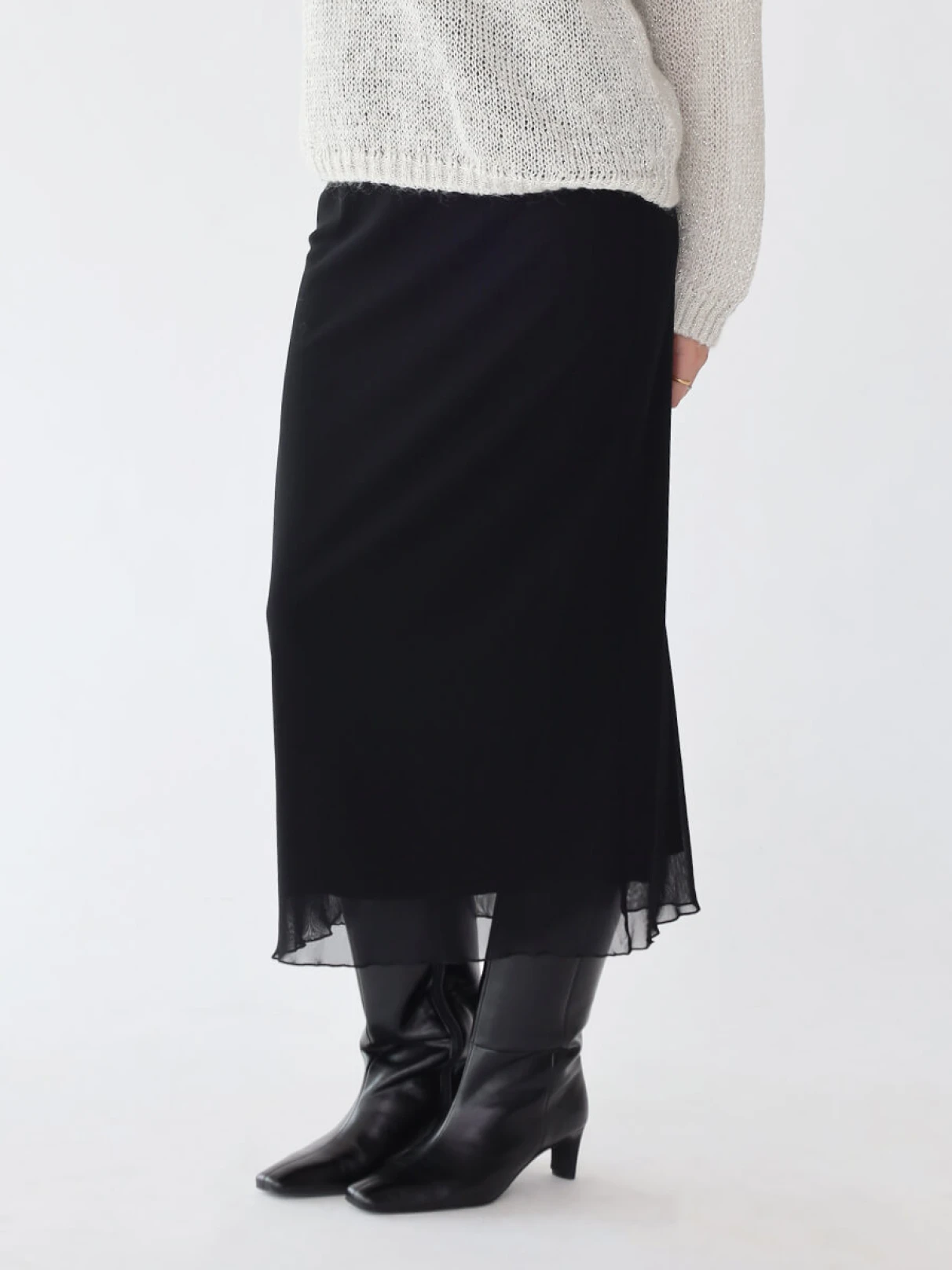 ☆新品、タグ付き☆　Aga　メッシュレイヤードチュールスカート　ヤマダヤ 18％OFF】 メッシュレイヤードチュールスカート - Aga - Aga