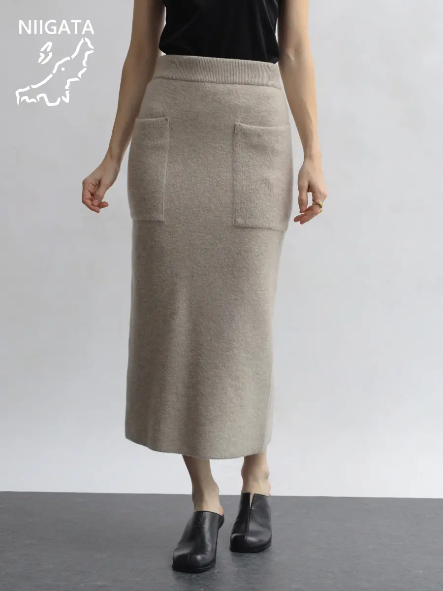 新潟】パイル地リバーシブルニットタイトスカート - Aga - Aga