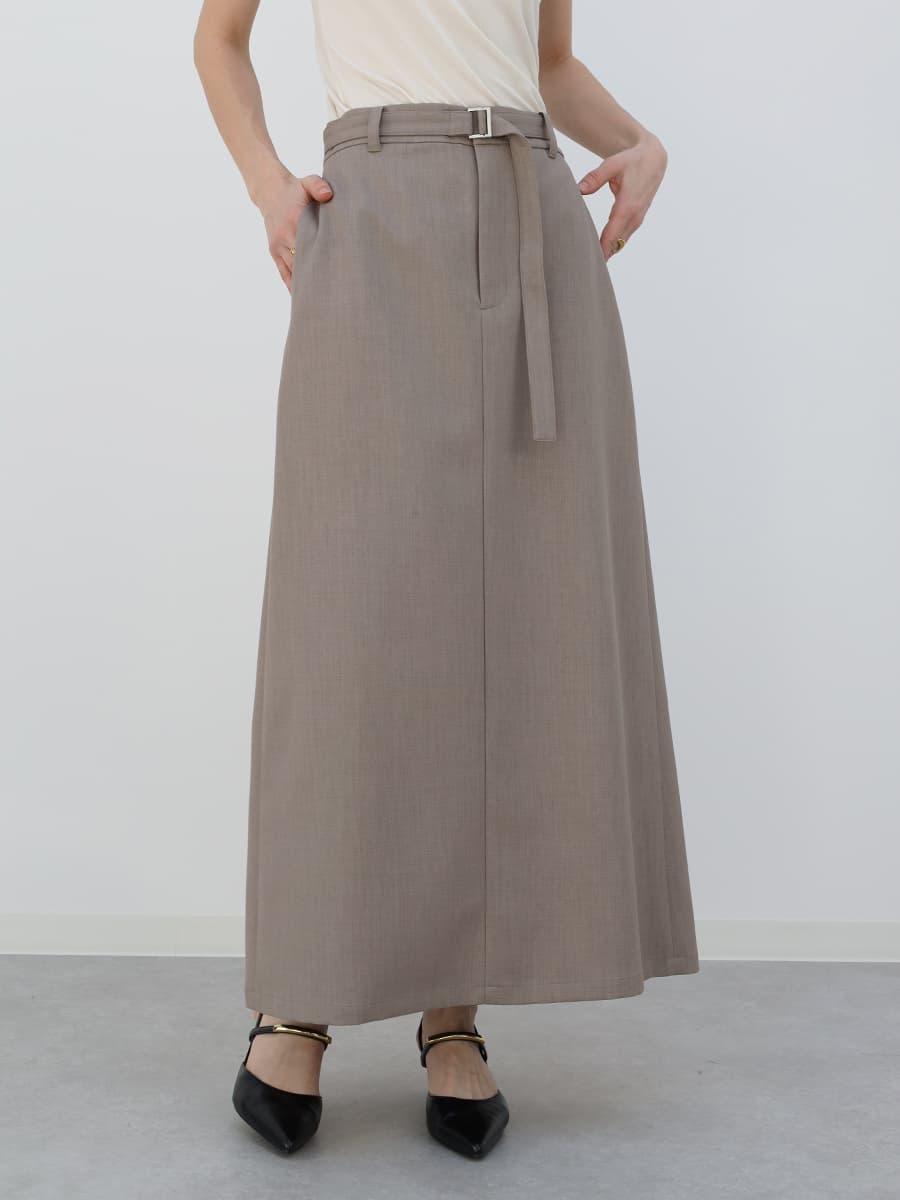 ベルト付きAラインスカート - Aga - Aga｜YAMADAYA STORE