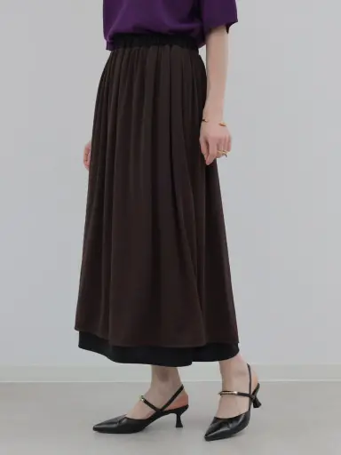 シアーレイヤードギャザーロングスカート - Aga - Aga｜YAMADAYA STORE