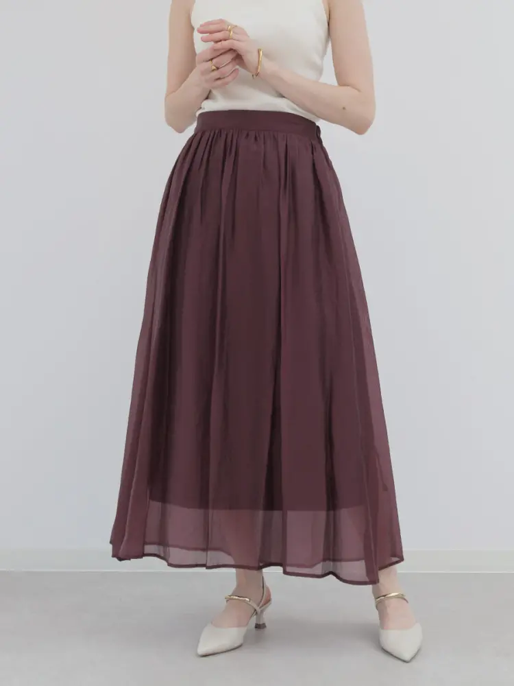 CFCL風　コクーンスカート　aga yamadaya シアーギャザーフレアスカート - Aga - Aga｜YAMADAYA STORE