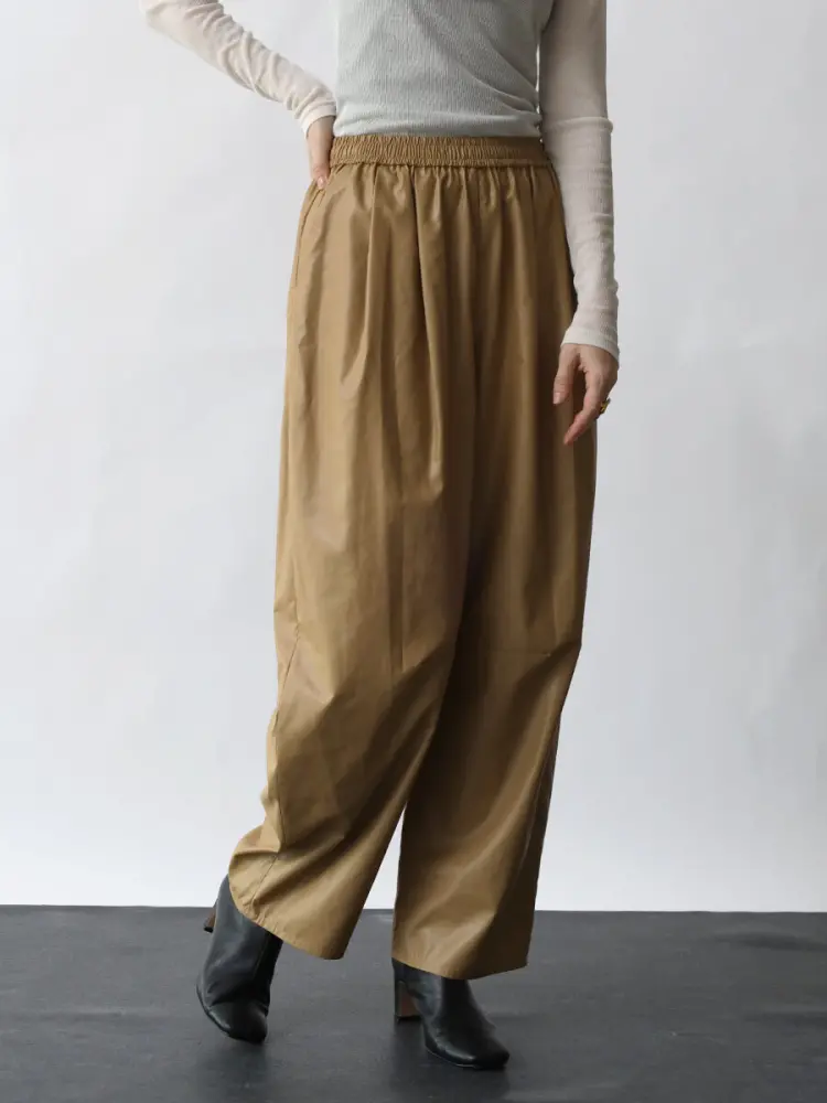 【美品♪】ヤマダヤ　Aga リネンコクーンワイドパンツ　バレルパンツ 美品♪】ヤマダヤ Aga リネンコクーンワイドパンツ バレルパンツ