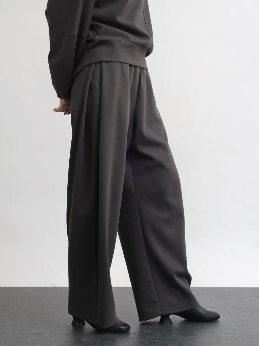 サイドタックストレッチワイドパンツ YAMADAYA STORE サイドタックストレッチワイドパンツ YAMADAYA STORE