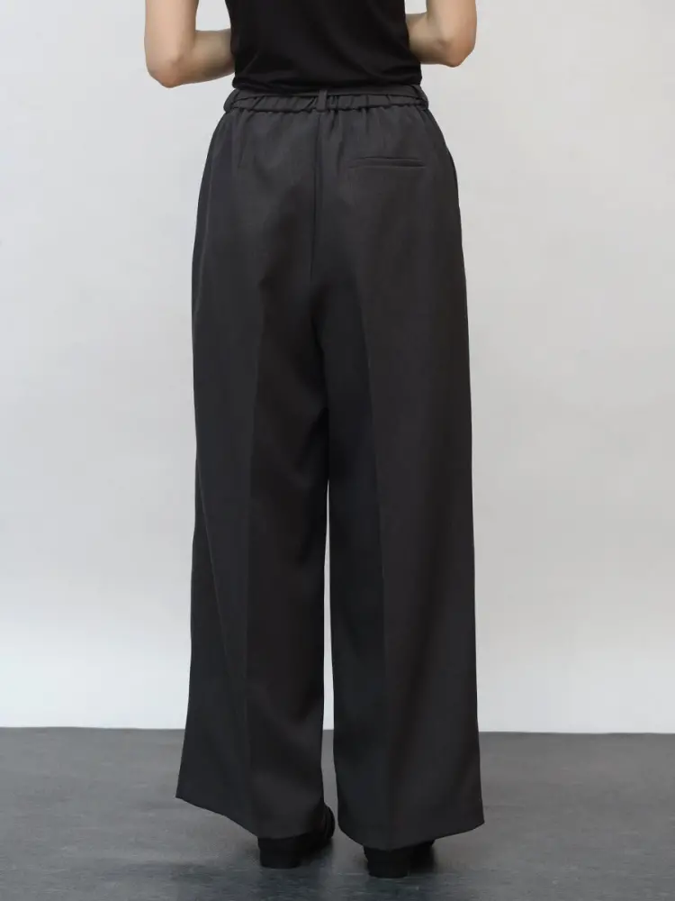 ベルト付プレスワイドパンツ - Aga - Aga｜YAMADAYA STORE