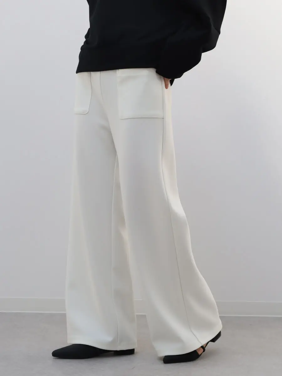 カットジョーゼットフロントポケットパンツ - Aga - Aga｜YAMADAYA STORE