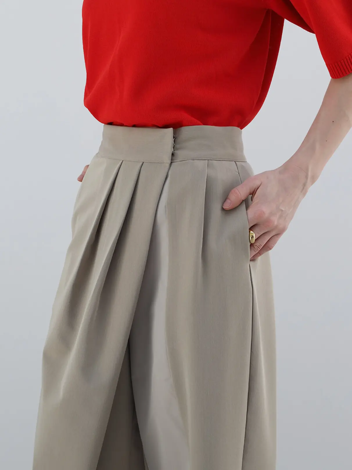 フロントタックラップデザインパンツ - Aga - Aga｜YAMADAYA STORE