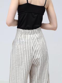 ストライプサッカータックワイドパンツ - Aga - Aga｜YAMADAYA STORE