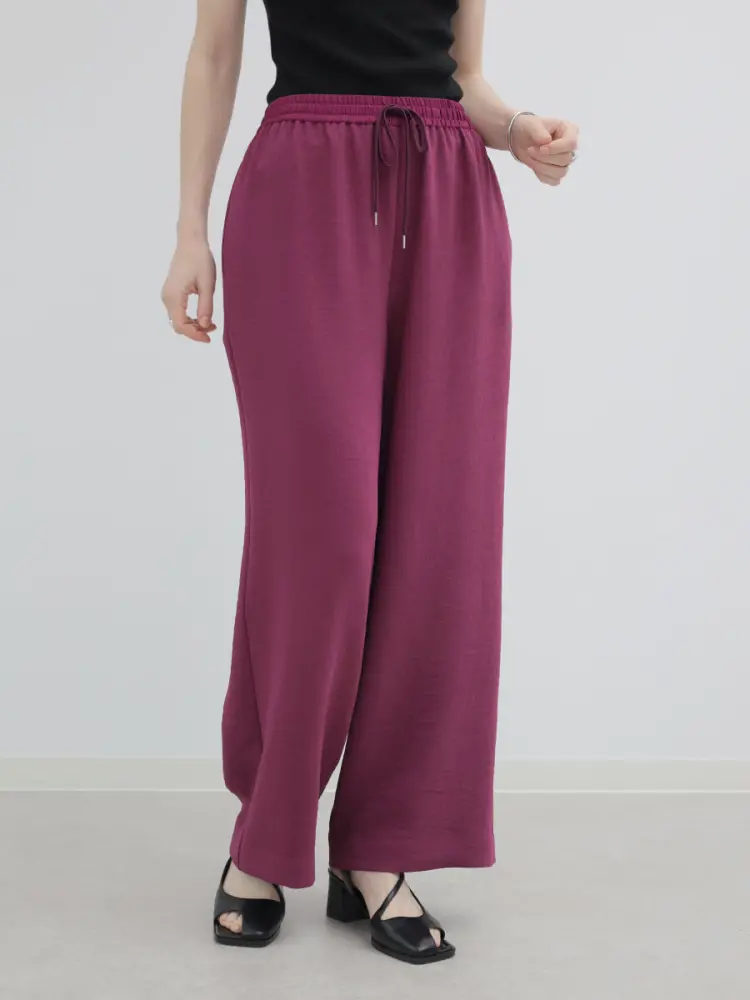 パンツ GADID ANONIEM NED / BORDEAUX アンティークジョーゼットワイドパンツ - Aga - Aga｜YAMADAYA STORE