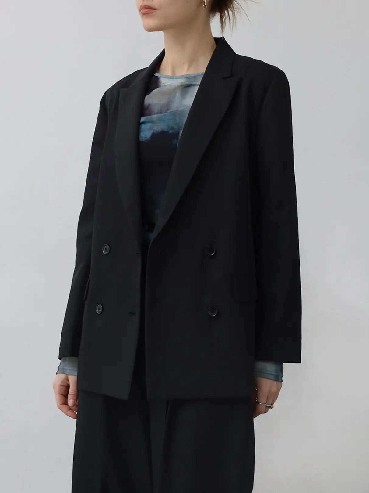 【今期新品未使用】ヤマダヤ　リネンテーラードジャケット　Aga ヤマダヤ Aga リネンミックス テーラードジャケット ブラック - メルカリ