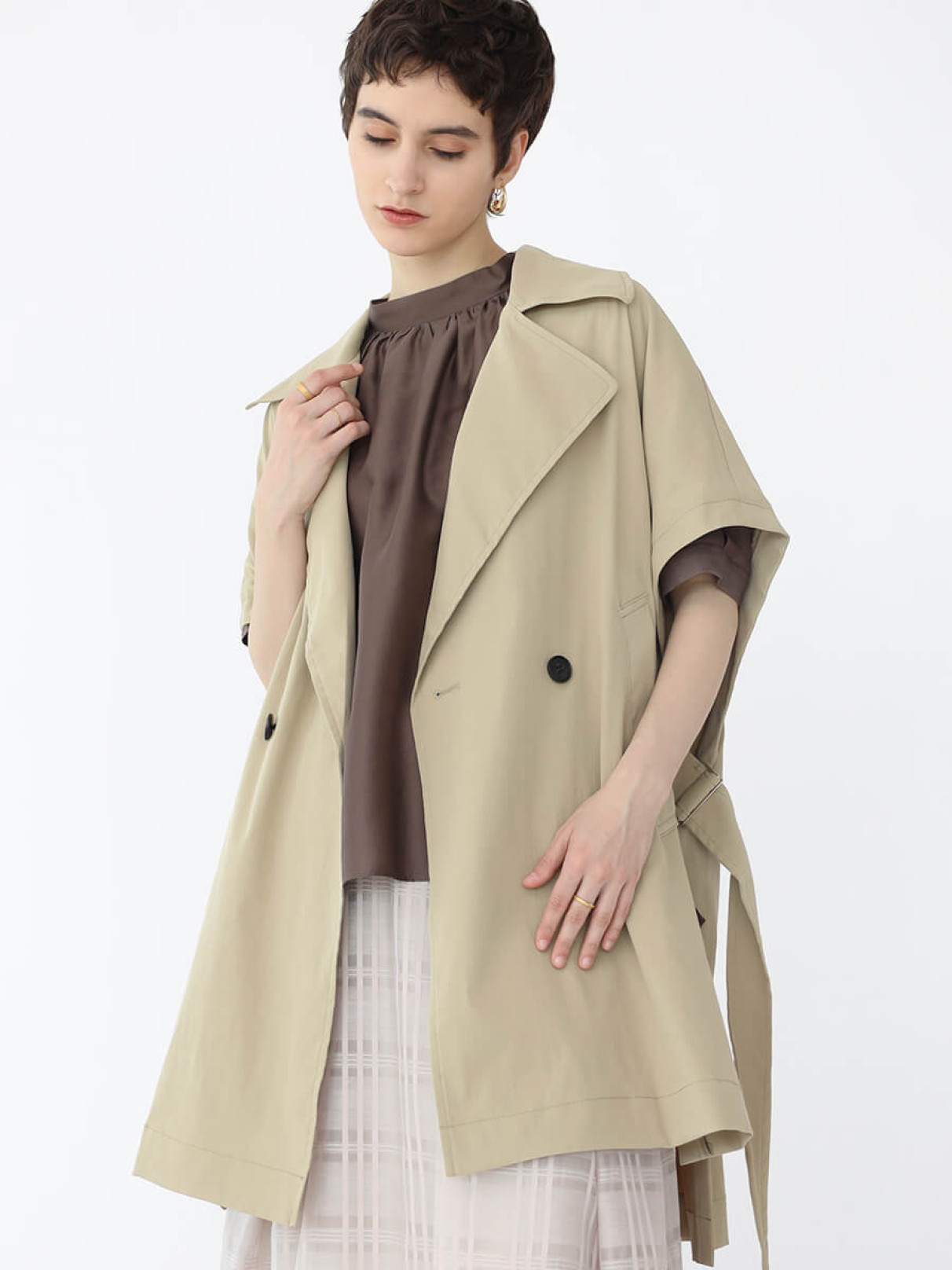 【当店一番人気】 サイドスリットトレンチジレ - Aga - Aga｜YAMADAYA STORE トップス