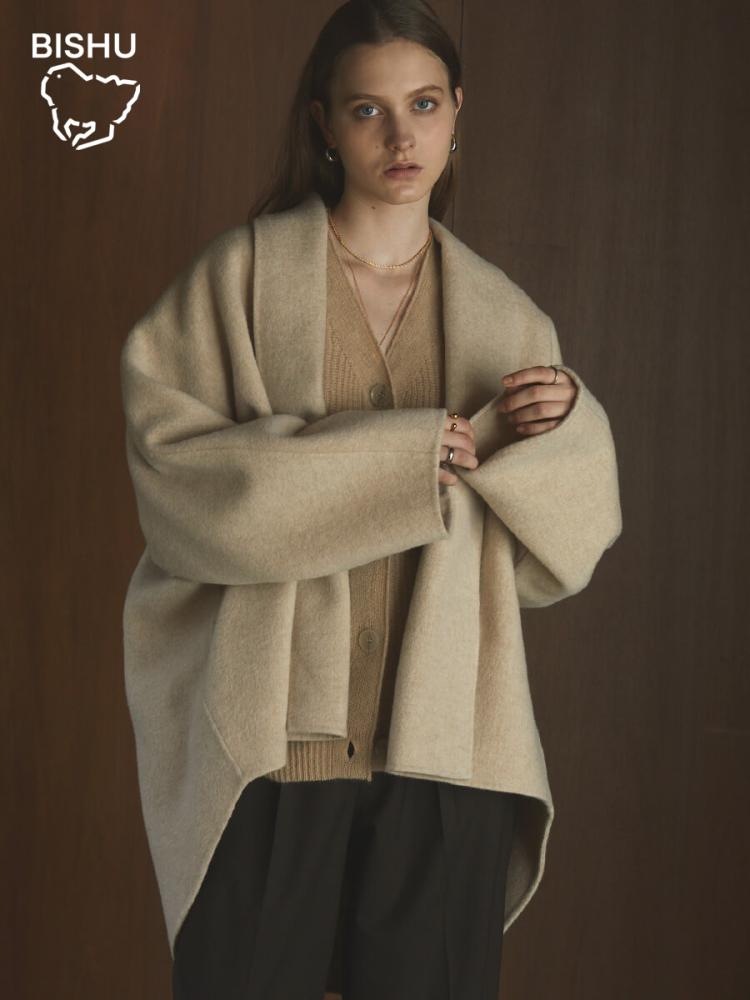 尾州】Double beaver Gown Coat - Aga - Aga｜YAMADAYA STORE