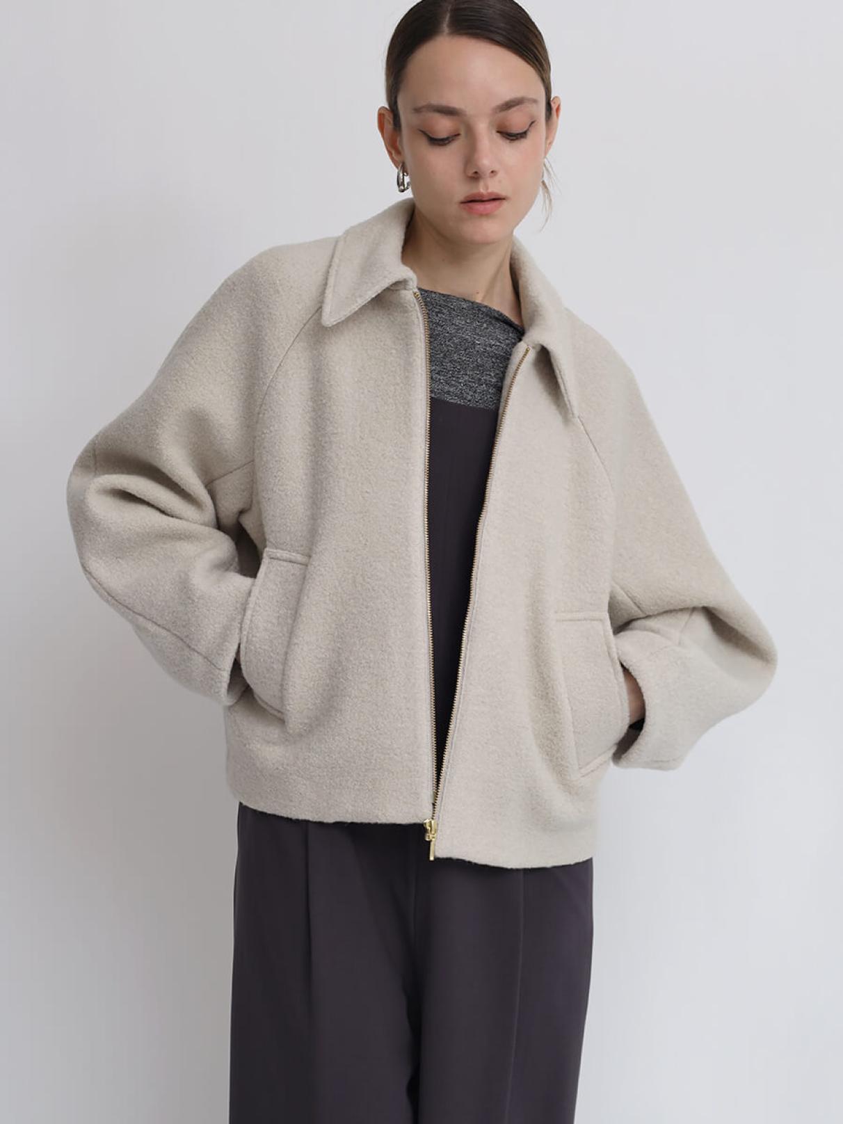 フェルトブークレショートブルゾン - Aga×NORITAKE - Aga｜YAMADAYA STORE