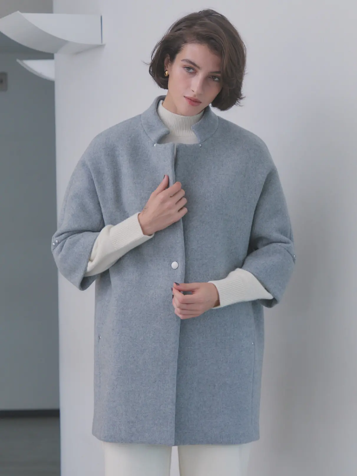 ヤマダヤ福袋　新品未使用　Aga Double Meltonコクーンコート 尾州】Double Melton Cocoon Coat - Aga - Aga｜YAMADAYA STORE