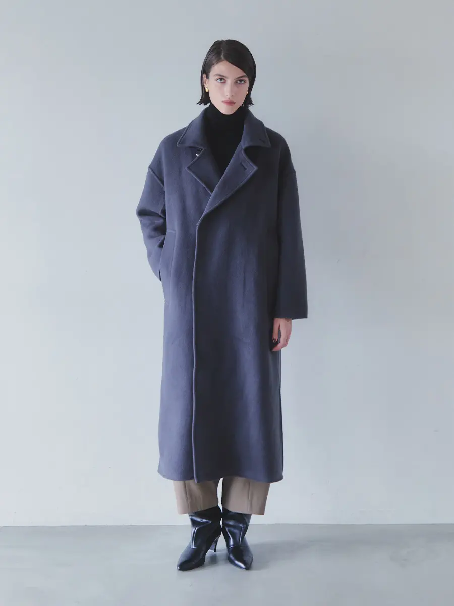 尾州】Merino Wool Long Coat - Aga - Aga｜YAMADAYA STORE