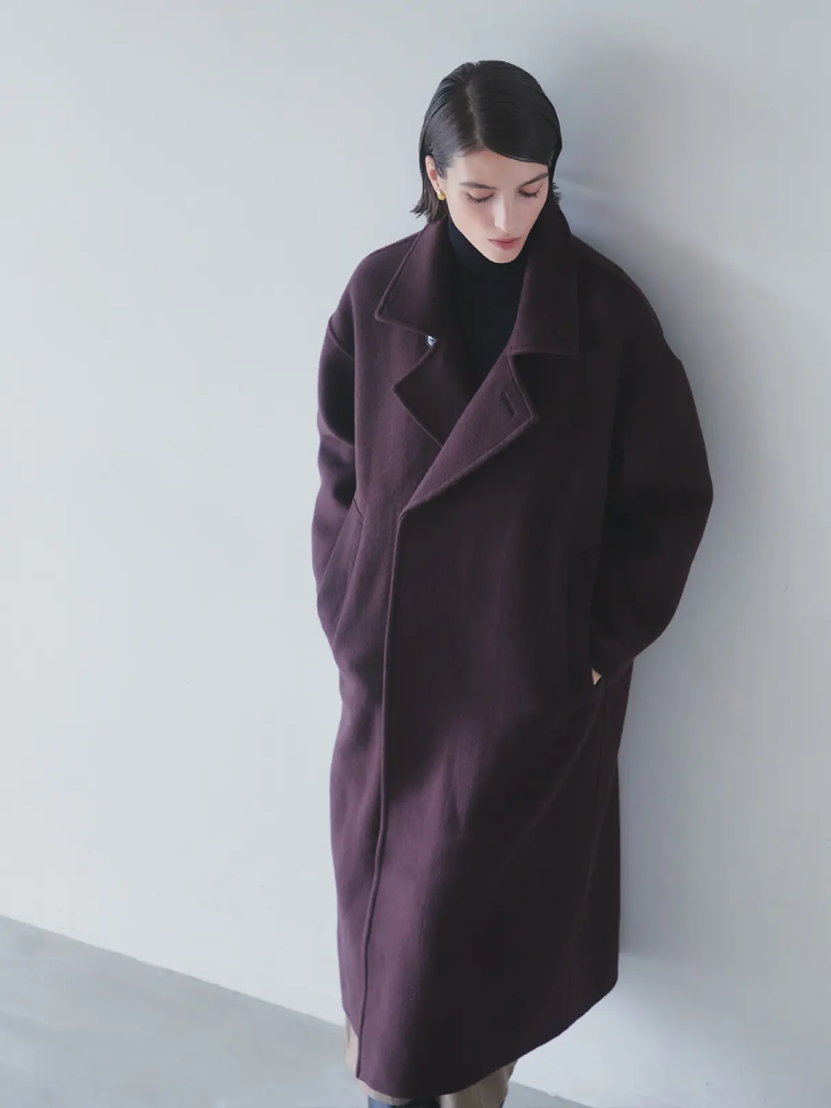 極美品✨【バーバリーブルーレーベル】アルパカ モヘヤ ポンチョウールコート 36 尾州】Merino Wool Long Coat - Aga - Aga｜YAMADAYA STORE