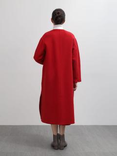 ウールノーカラーロングコート - Aga - Aga｜YAMADAYA STORE