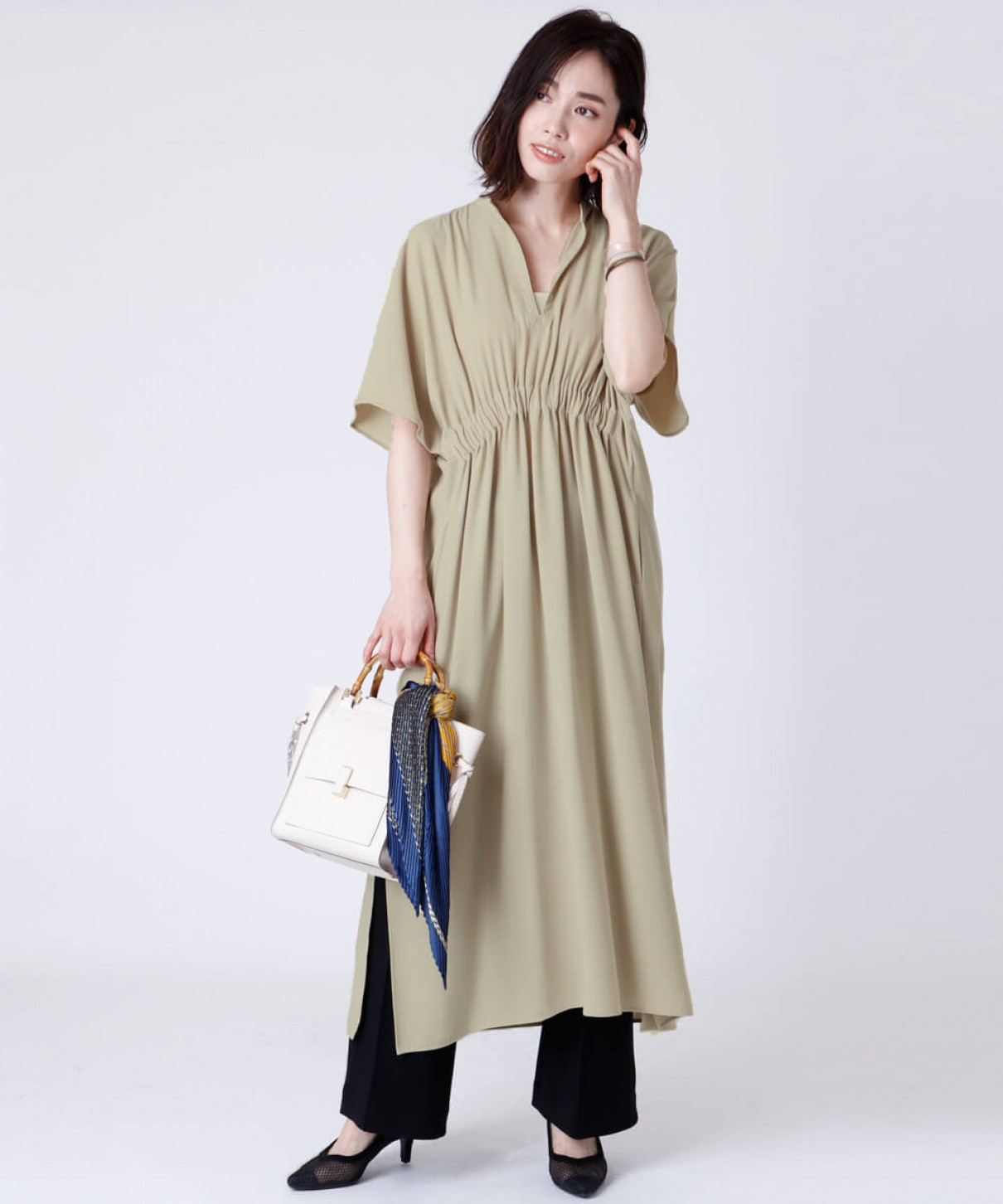 ウエストギャザーワンピース Aga Yamadaya Onlinestore