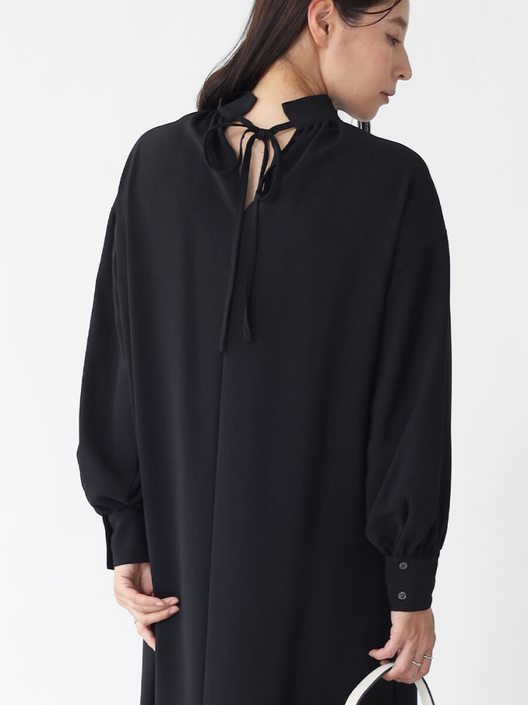 バックリボンスタンドカラ―ワンピース - Aga - Aga｜YAMADAYA STORE