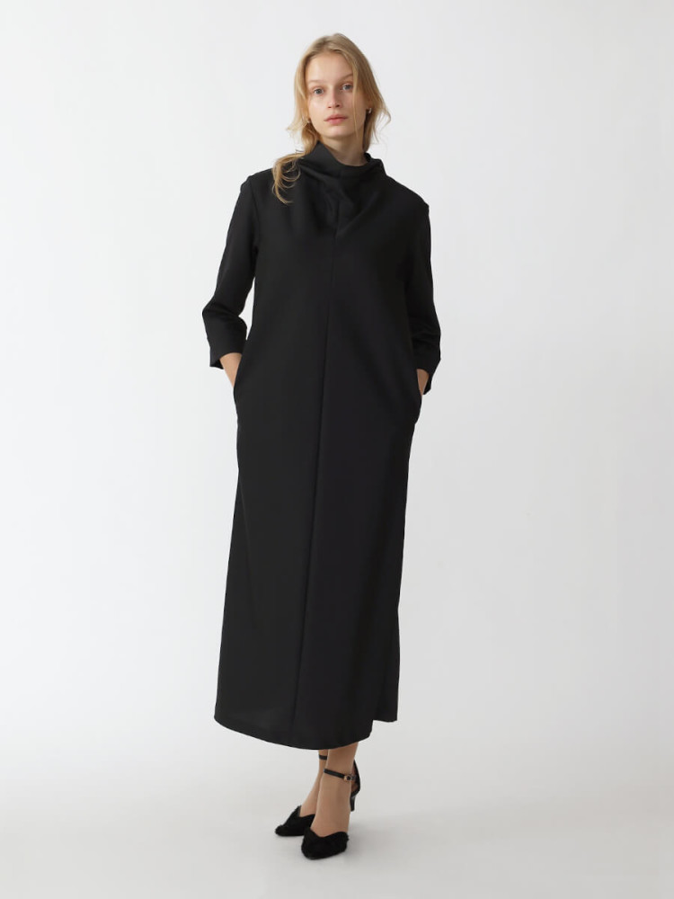 ドレープネックワンピース - Aga Black - Aga｜YAMADAYA STORE 