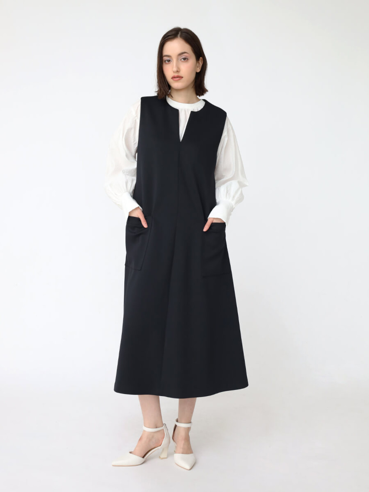 バックベルトダンボールニットワンピース - Aga - Aga｜YAMADAYA STORE