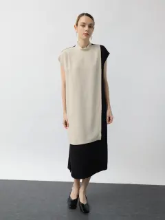 ヤマダヤ　Aga 未使用　タグ付き　ブラック Mサイズ ひざ丈ワンピース 新品タグ付き＊Aga 黒 シャツワンピース ヤマダヤ ＊アーガ