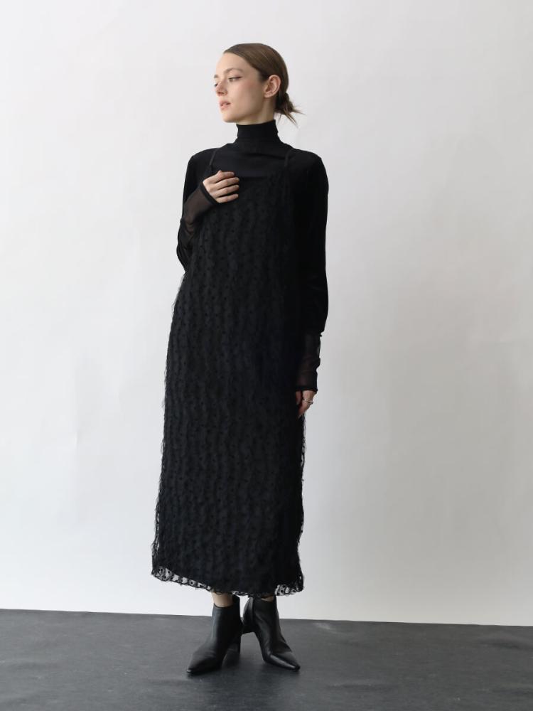 ロングワンピース 新品 未使用 カーキ スコットクラブ ヤマダヤ ワンピース 2トーンカラー肩開きニットロングワンピース 韓国