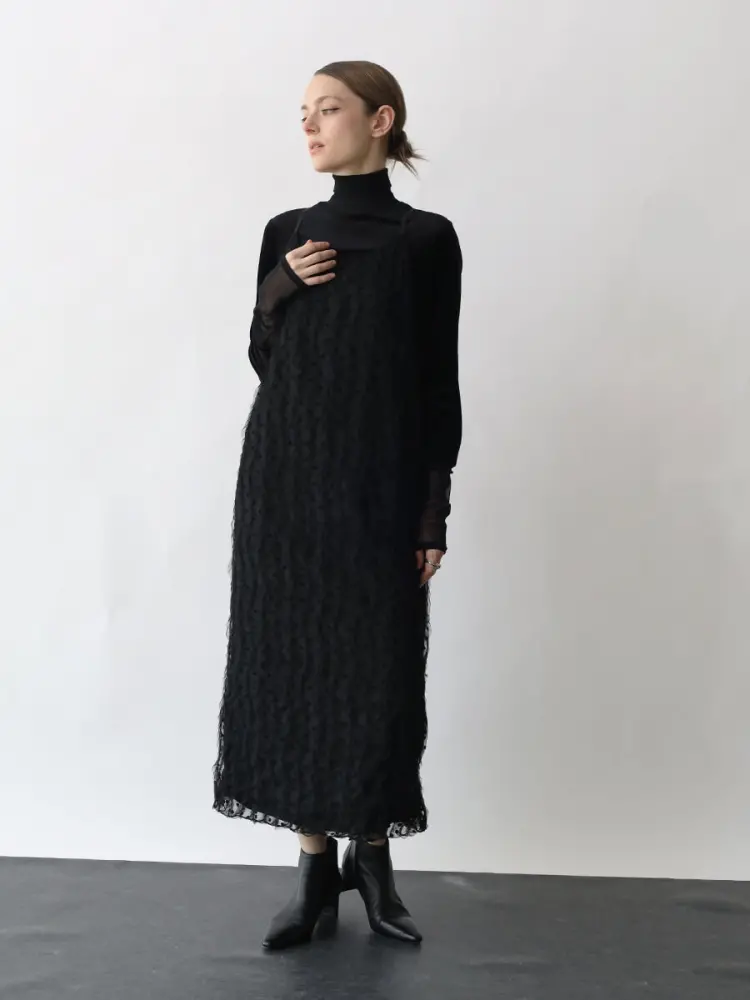 Mugler X  未使用タグ付き キャミソールワンピース ドレス 黒 Mugler X 未使用タグ付き キャミソールワンピース ドレス 黒