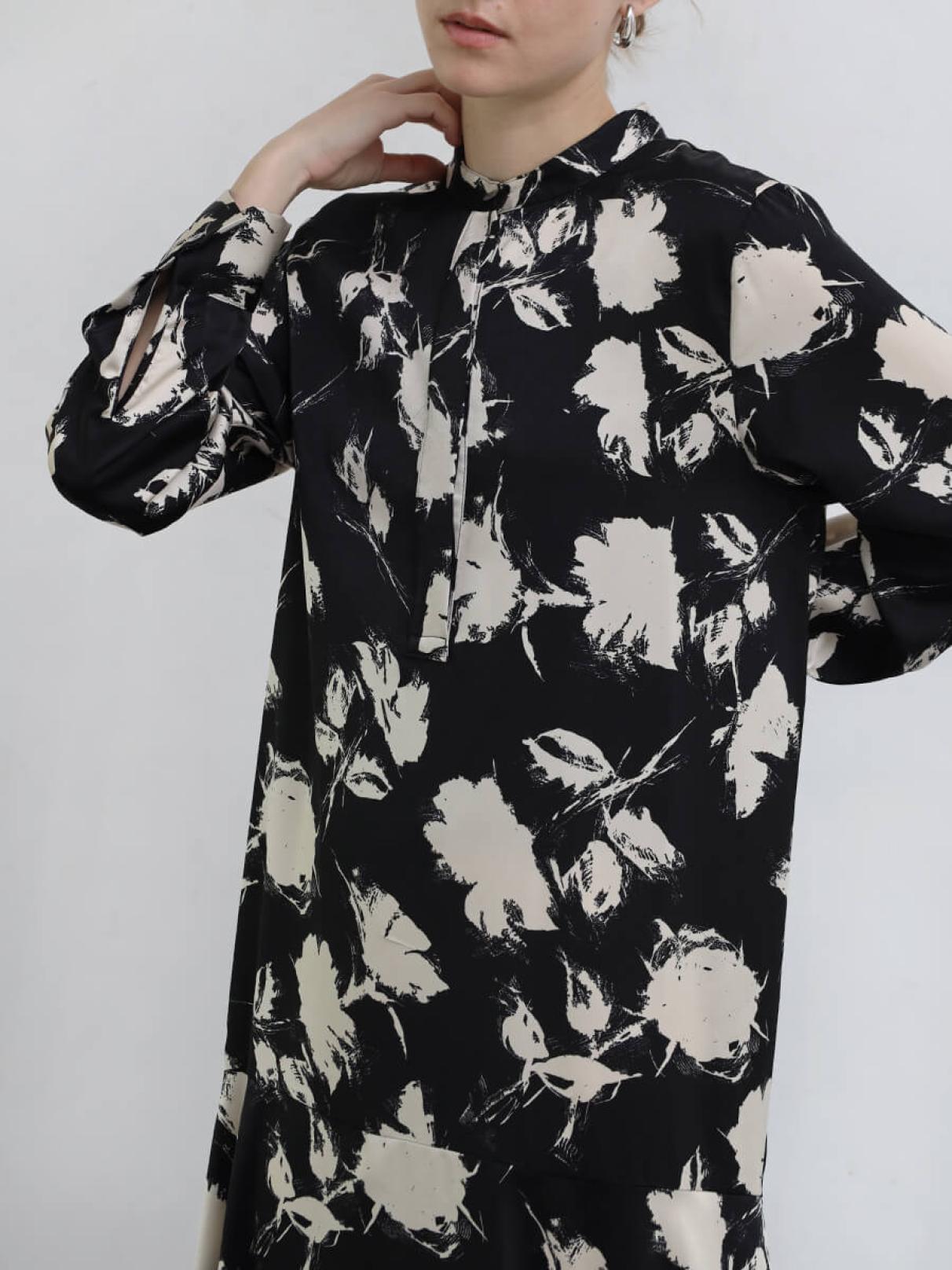 フラワーモチーフプリントワンピース - Aga - Aga｜YAMADAYA STORE