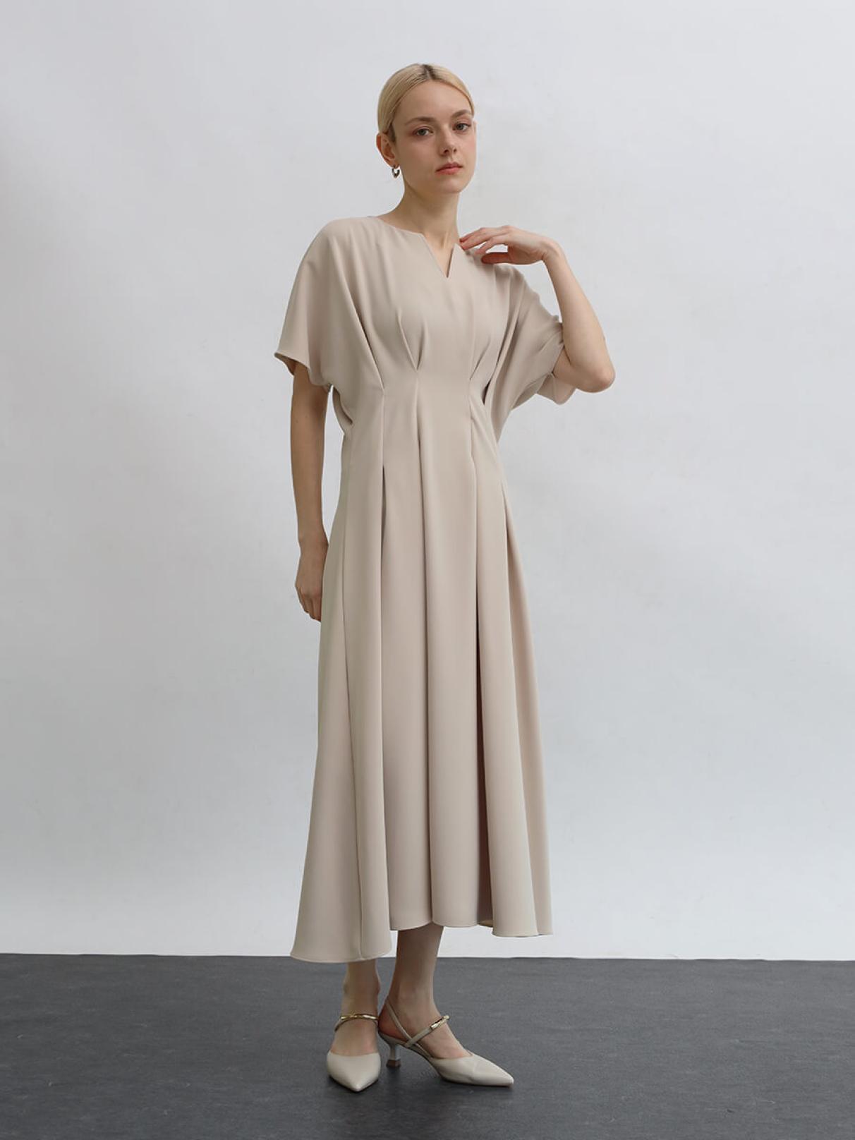 キーネックウエストタックワンピース - Aga - Aga｜YAMADAYA STORE