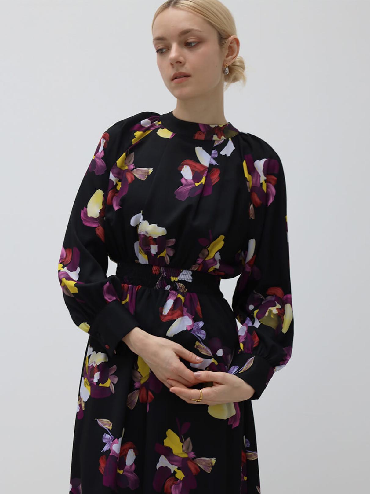 フラワーペイントロングワンピース - Aga - Aga｜YAMADAYA STORE