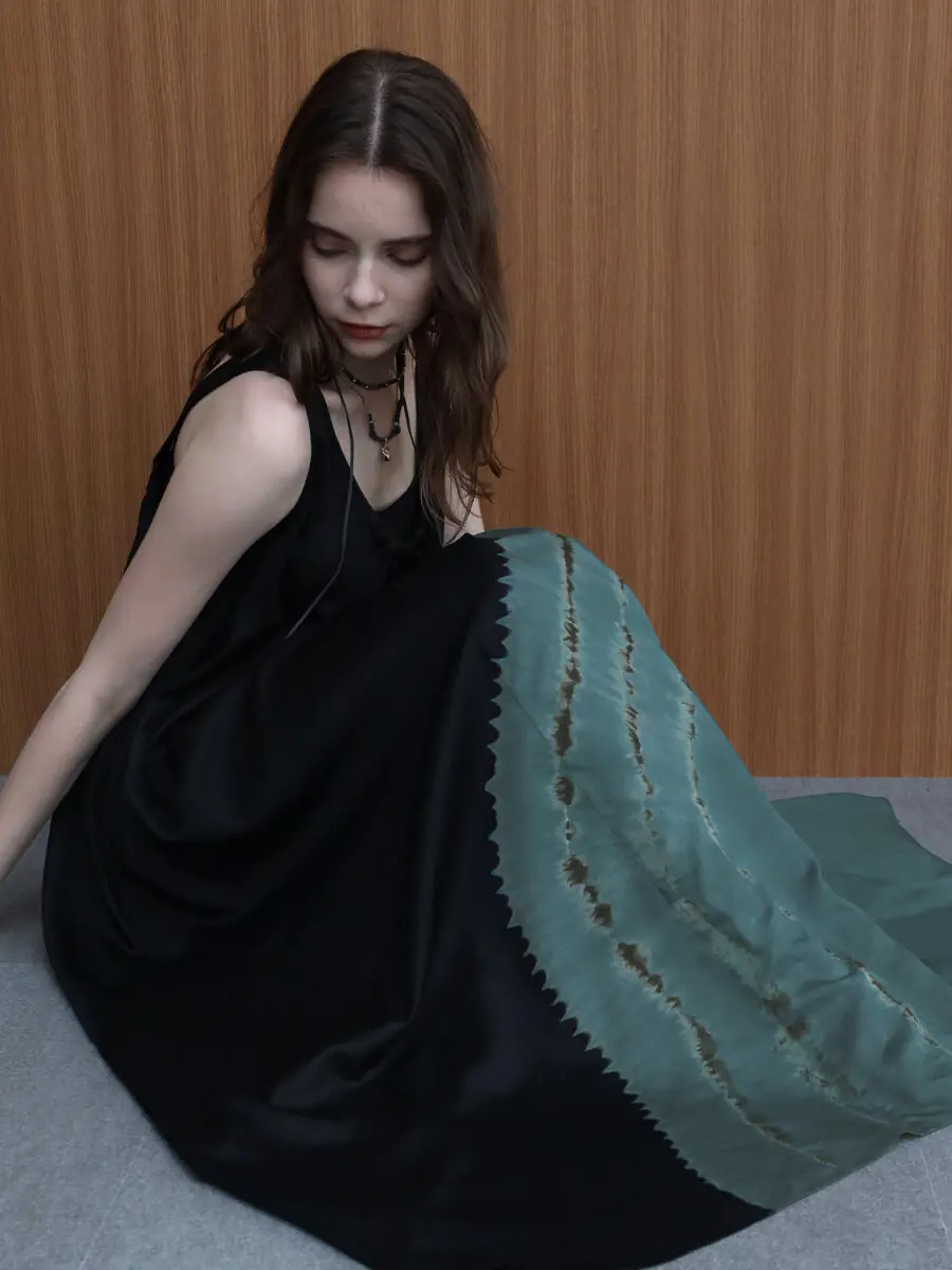 有松】山道絞ギャザーネックロングワンピース - Aga - Aga｜YAMADAYA STORE