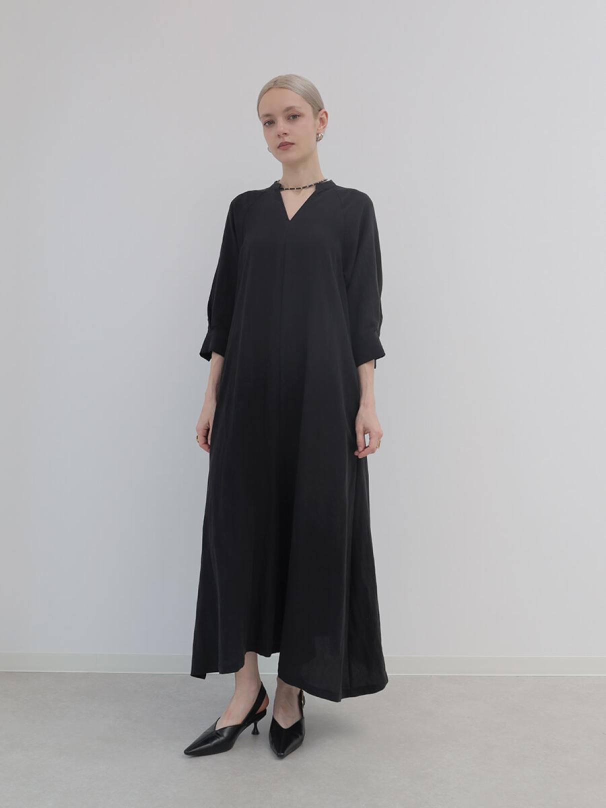 麻混タックスリーブスキッパーワンピース - Aga - Aga｜YAMADAYA STORE