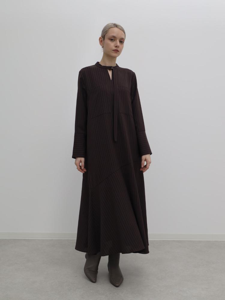 ピンストライプフロントタイワンピース - Aga - Aga｜YAMADAYA STORE