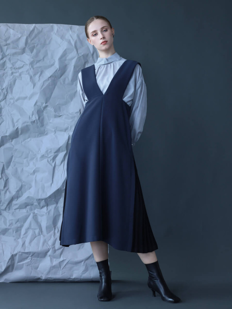 サイドプリーツジャンパースカート - Aga - Aga｜YAMADAYA STORE 