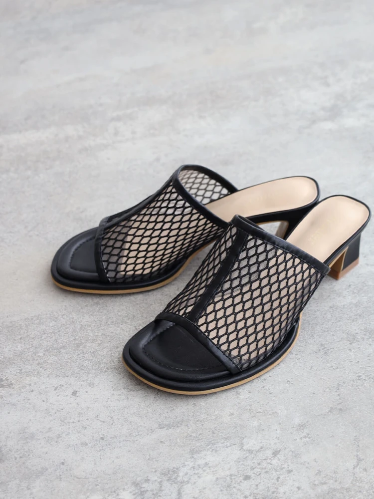 新品未使用◆YAMADAYA nouer◆サンダル（ベージュ） トリミングメッシュサンダル - nouer - Aga｜YAMADAYA STORE