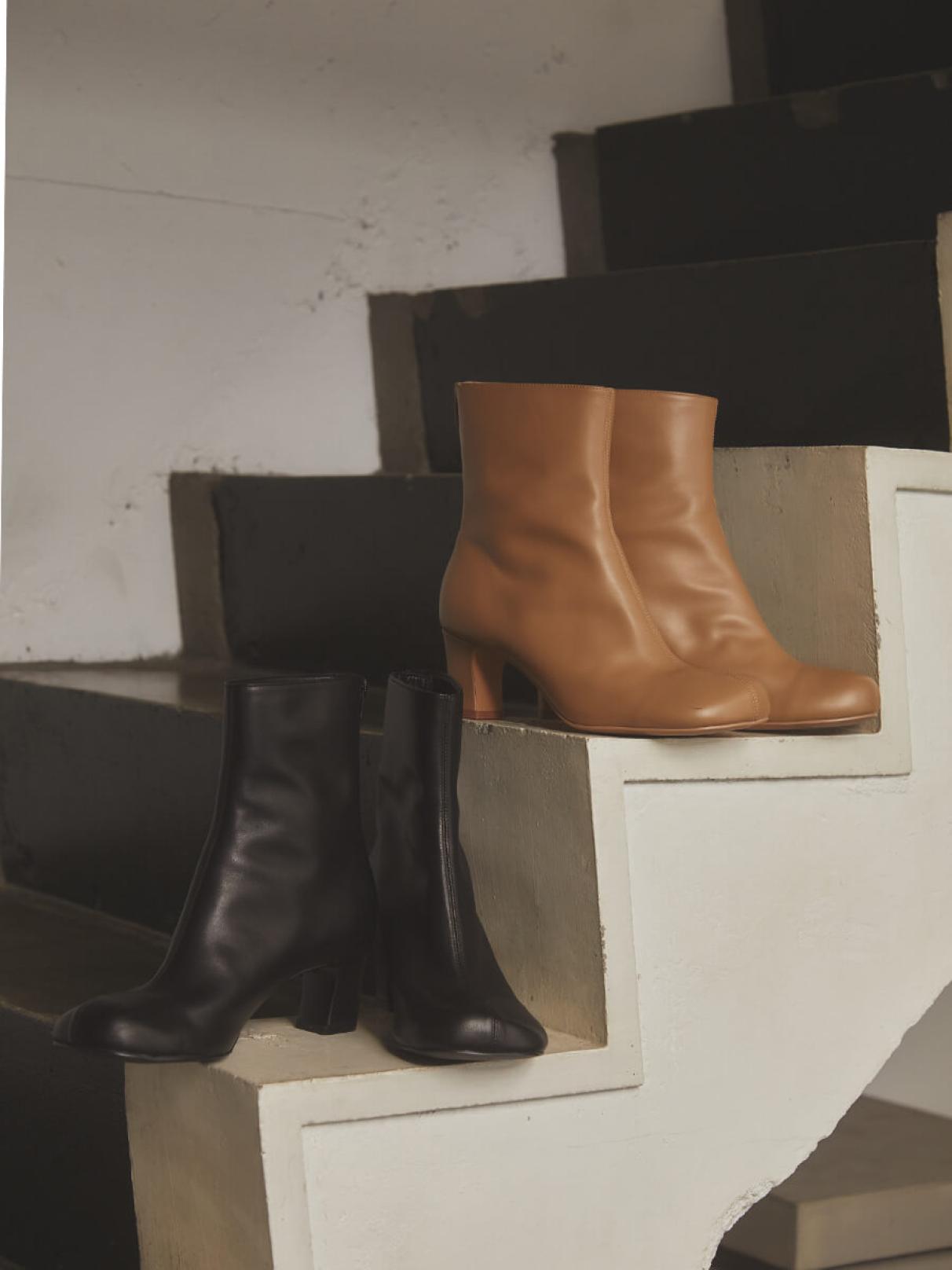 スクエアトゥショートブーツ - Aga - Aga｜YAMADAYA STORE