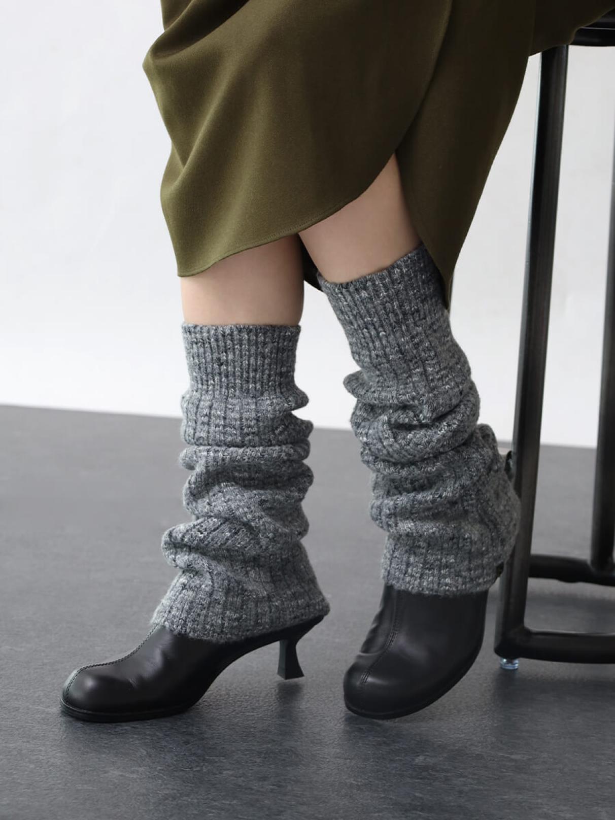 ウール混メランジレッグウォーマー - Aga - Aga｜YAMADAYA STORE