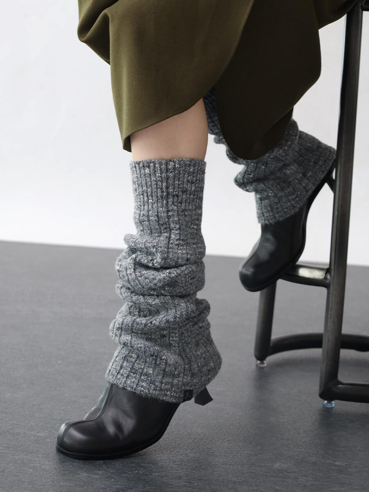 ウール混メランジレッグウォーマー - Aga - Aga｜YAMADAYA STORE