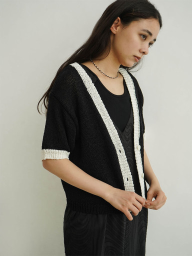Damir doma フードカーディガン Color scheme summer knit cardigan - FIKA. - FIKA.|YAMADAYA