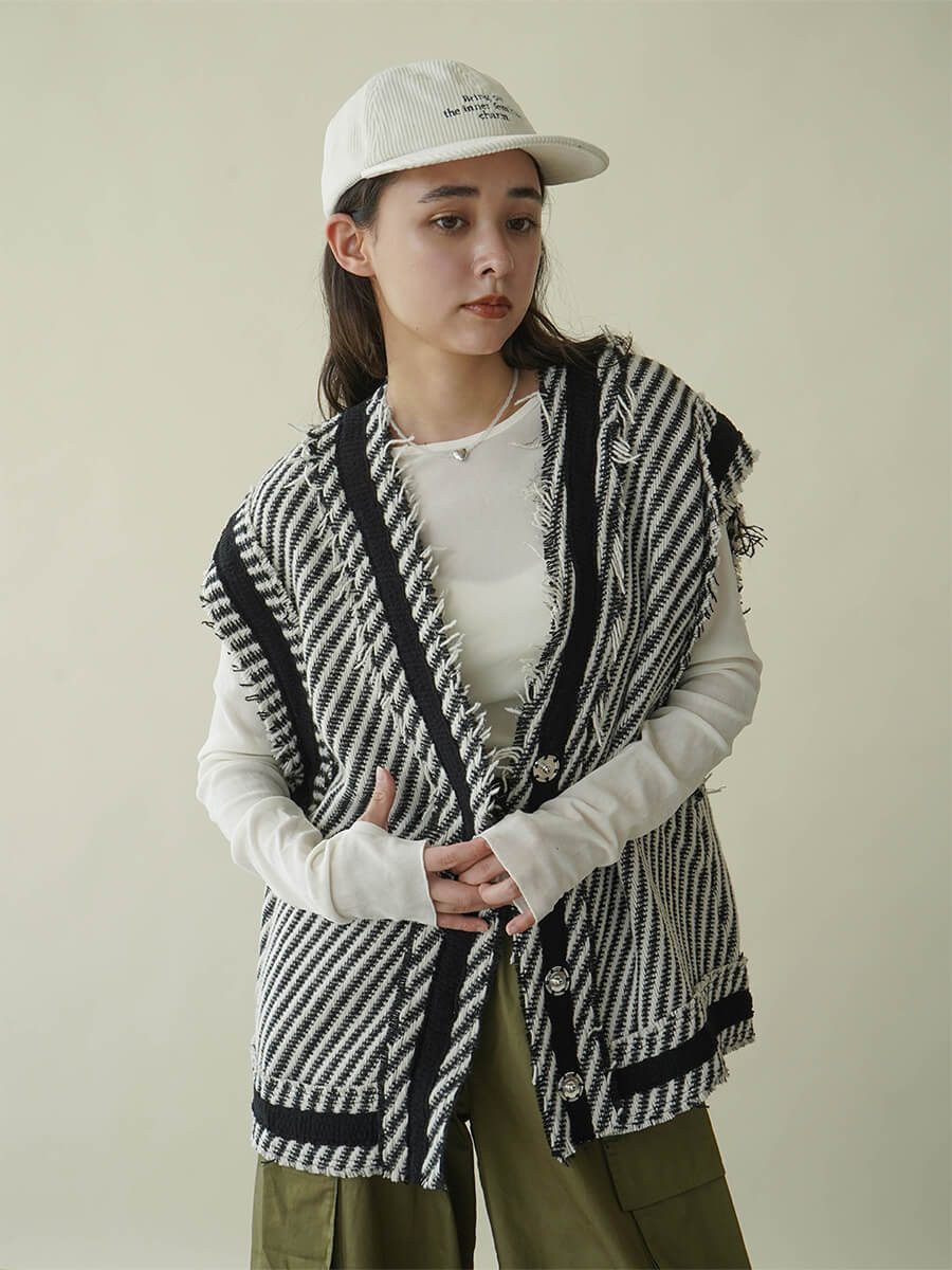 Jacquard Vest YAMADAYA STORE Jacquard Vest YAMADAYA STORE