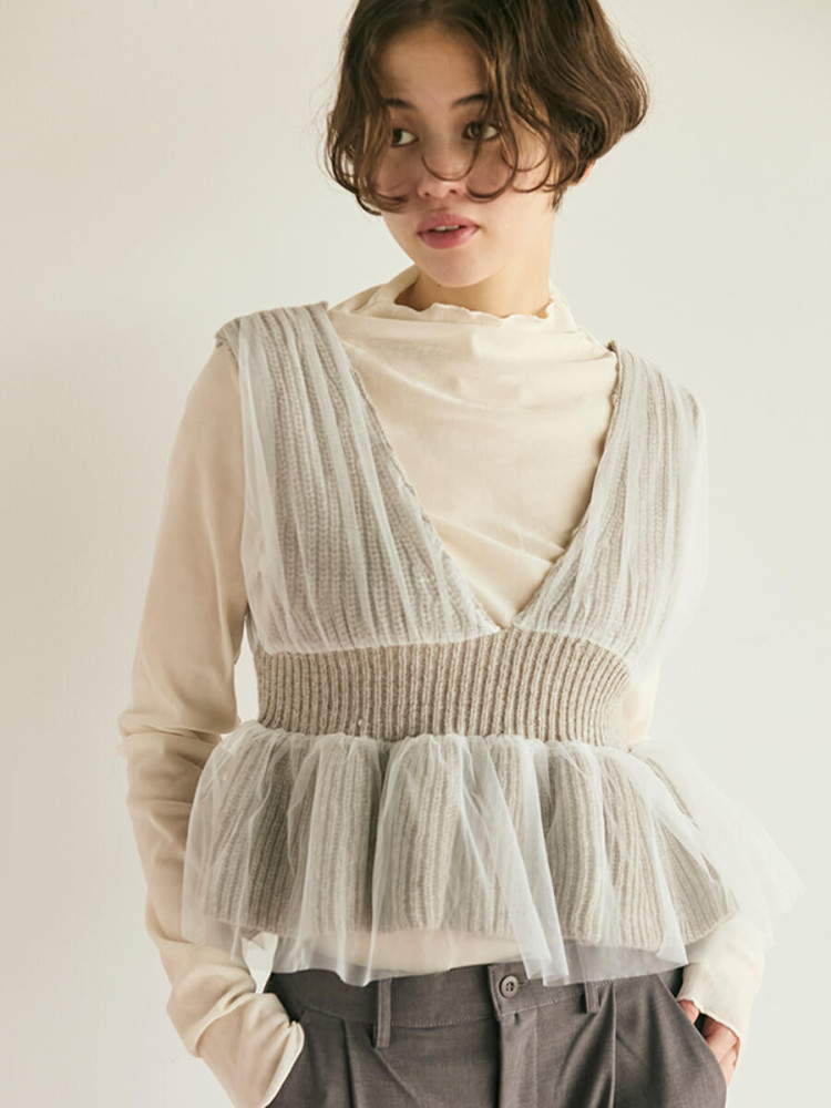 HeRIN.CYE mio yanase Waveニットビスチェ 最終お値下げ‼️ mio yanase