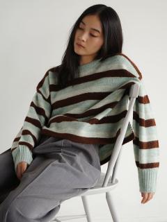 Mixed border knit pullover - FIKA. - FIKA.｜YAMADAYA STORE