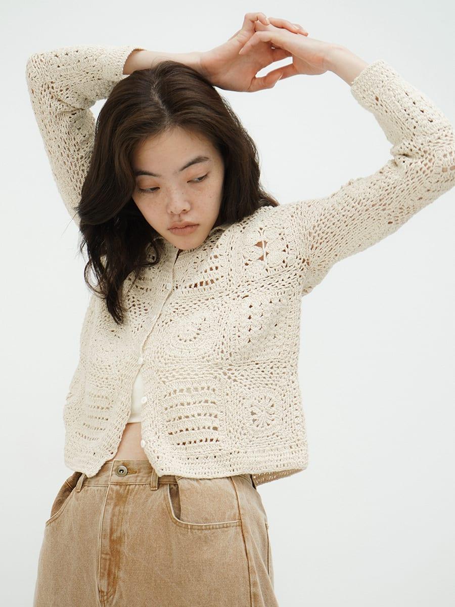 Crochet motif cardigan