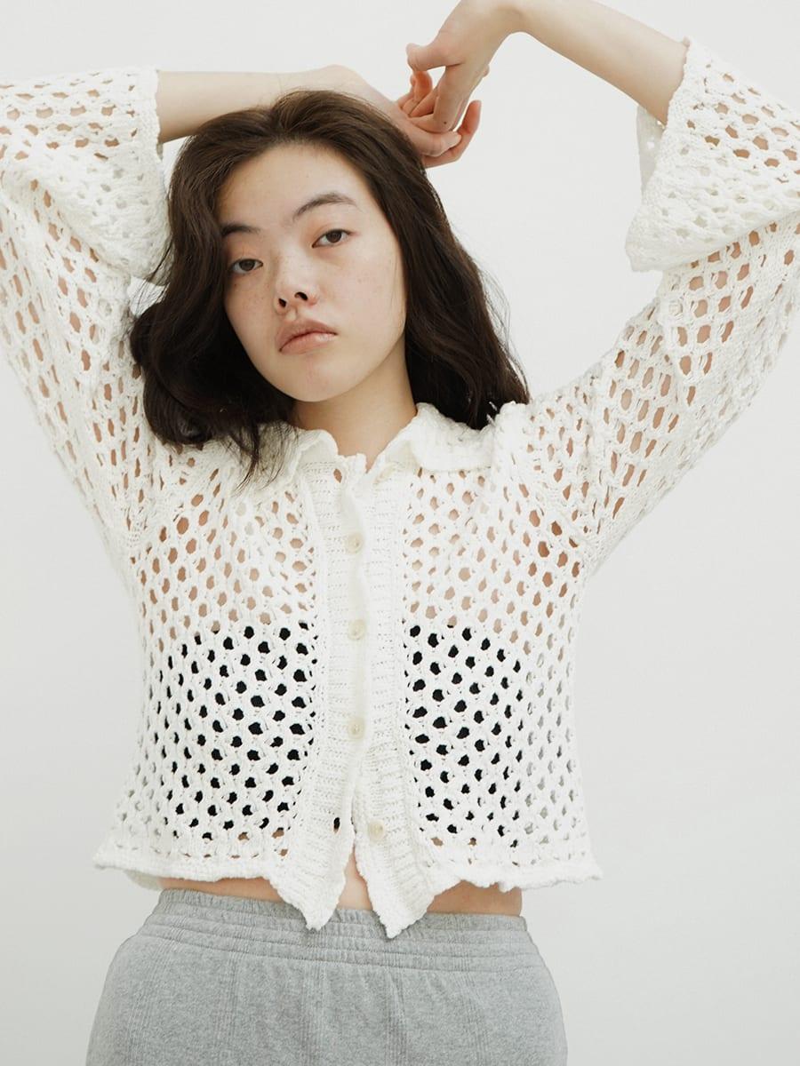 Low gauge knit cardigan