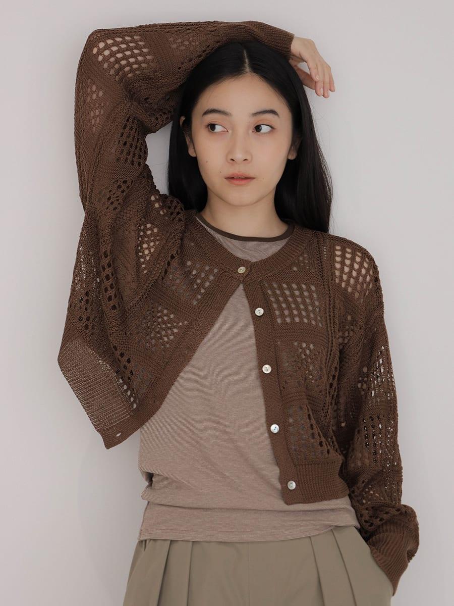 Crochet knit cardigan