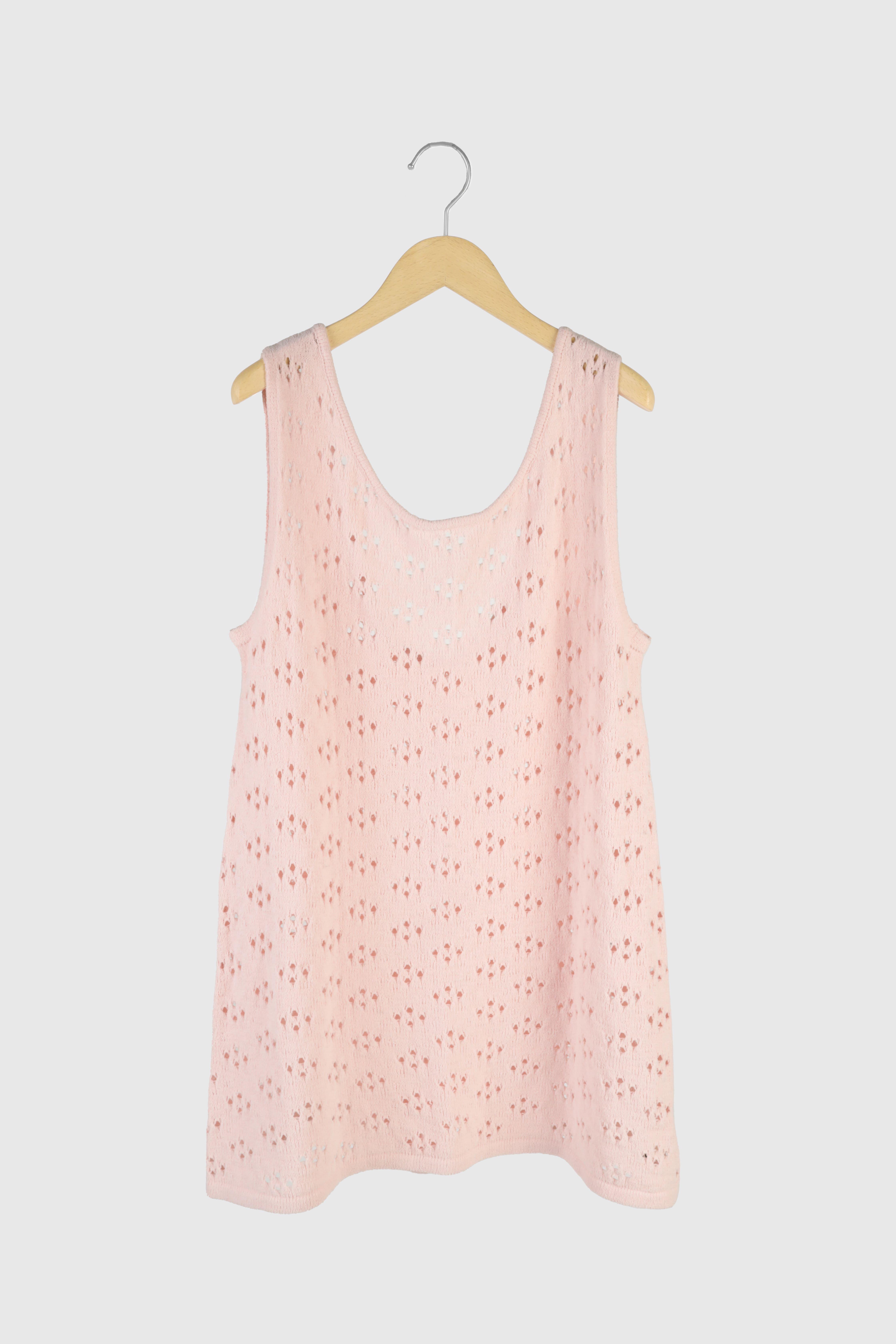 Crochet knit tank tunic