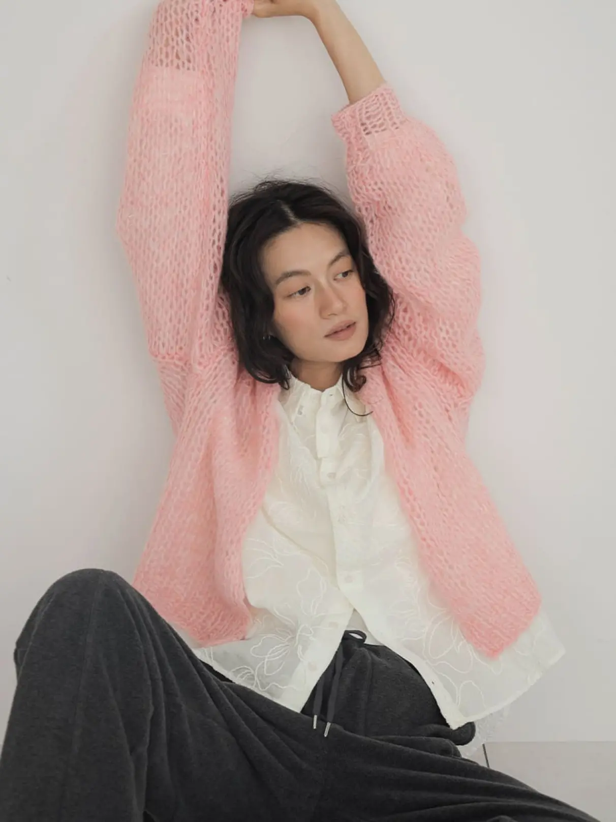 Mohair blend knit cardigan - FIKA. - FIKA.｜YAMADAYA STORE