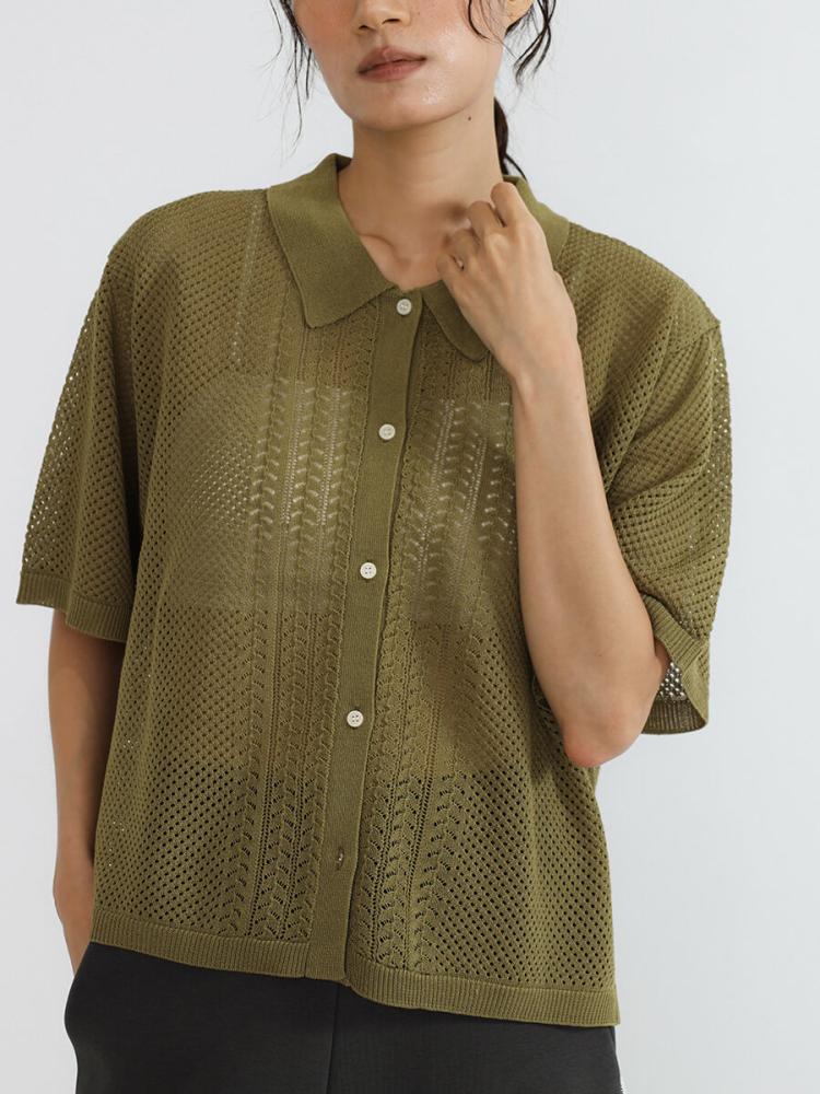 Polo knit cardigan - FIKA. - FIKA.｜YAMADAYA STORE